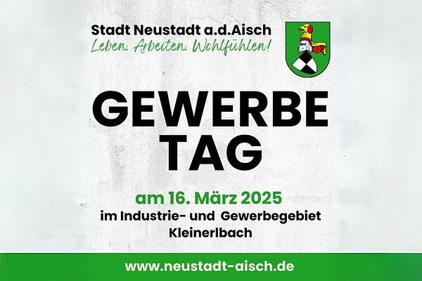 Einladung zum Gewerbetag 2025 im Industrie- und Gewerbegebiet Kleinerlbach in Neustadt an der Aisch mit Zimmerei Heinlein