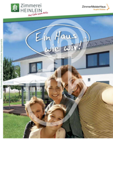 Broschüre Zimmerei Heinlein – Ein Haus wie ein Lächeln, energieeffizienter Holzbau für Familien